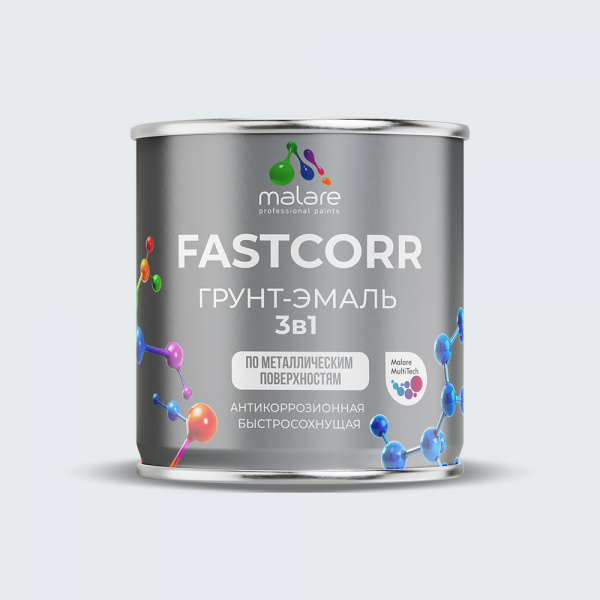 Акрилсополимерная грунт-эмаль 3 в 1 для металлических поверхностей Malare FASTCORR (20кг)