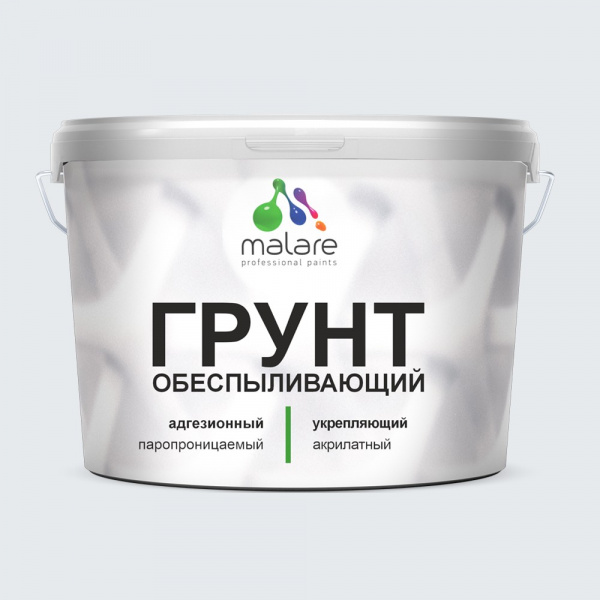 Акриловый обеспыливающий универсальный грунт Malare (10кг)